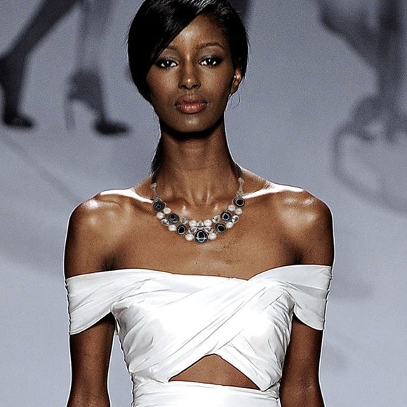 Ivana Ruzzo Jewelry - Natural Ocean Fossil Jewelry Designer Necklace Silver Leather Genuine Stone